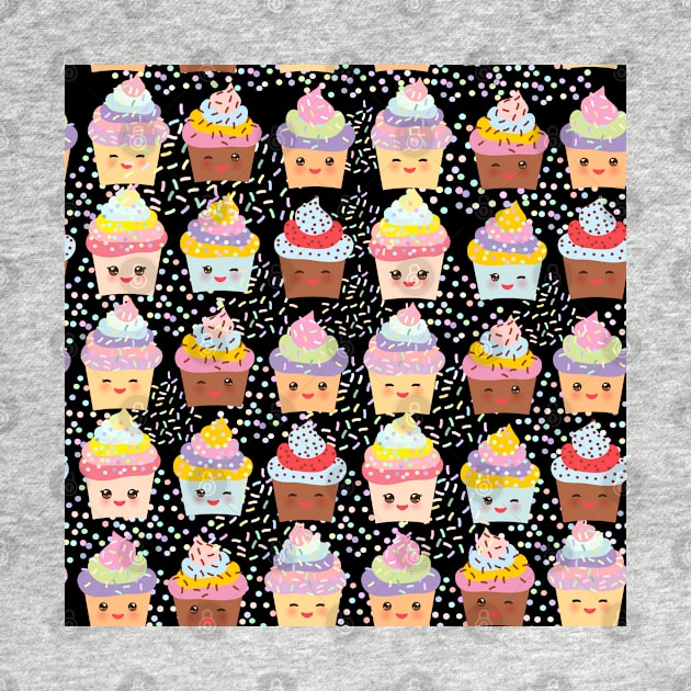 Seamless pattern Cupcake by EkaterinaP